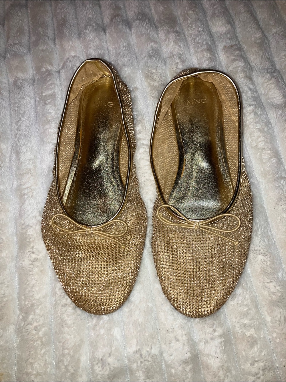 Mango Mesh Ballet Flats With Bow - Picture 3 of 11